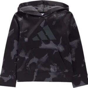 Adidas Kids Black and Gray Camo Hoodie